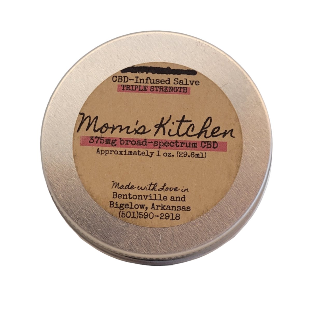 Mom's Kitchen CBD-infused salve triple strength 375 mg broad-spectrum CBD apprxomiately 1  ounce