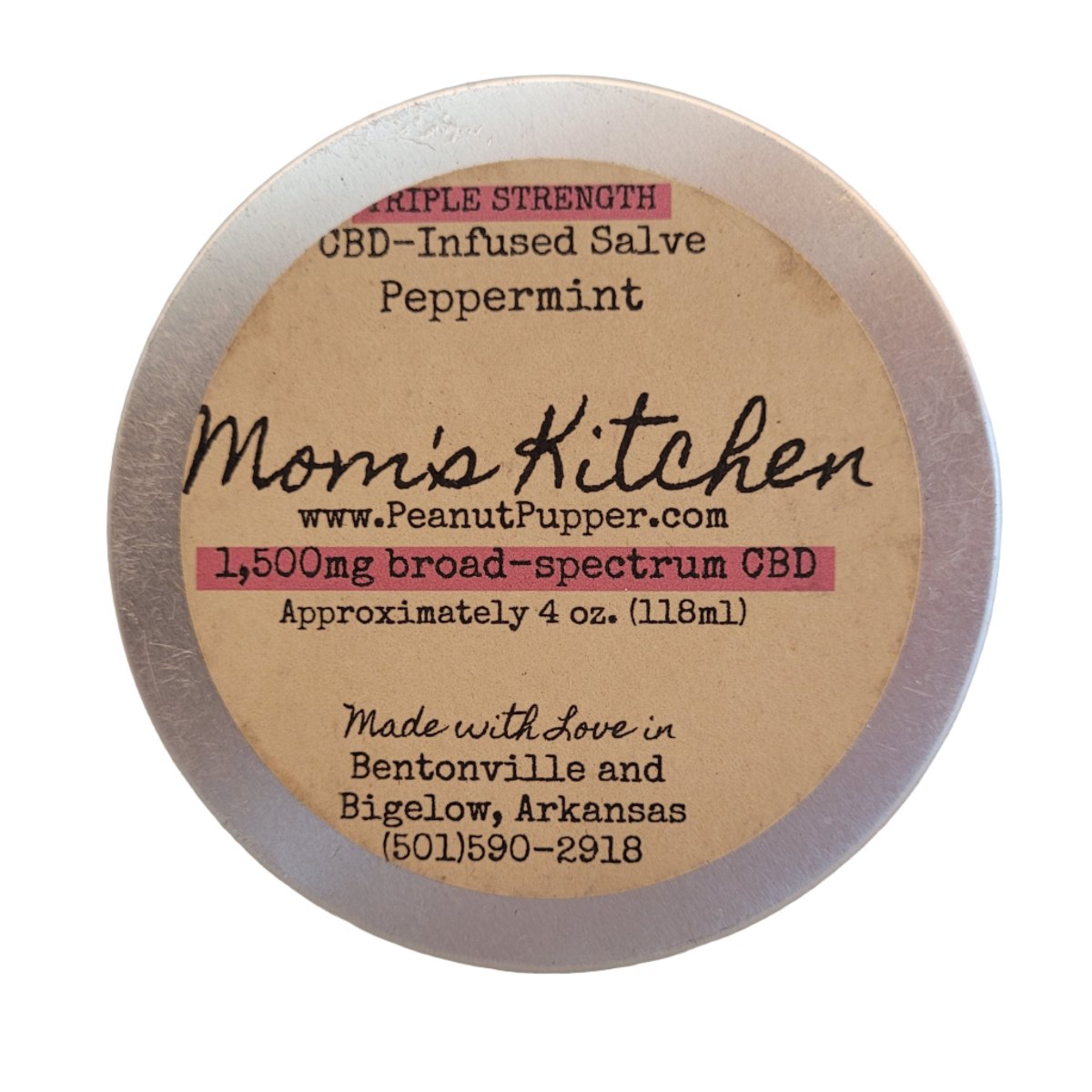 Mom's Kitchen triple strength CBD-infused salve 1500mg broad-spectrum CBD approximately 4 ounces